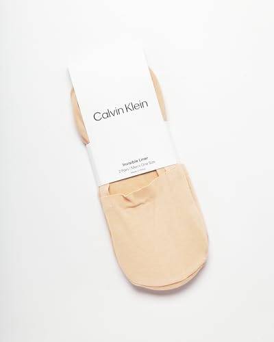 Calvin Klein Mens Liner Socks - 2 Pack Cotton Blend Breathable Invisible Sneaker and Loafer Liner Socks for Men