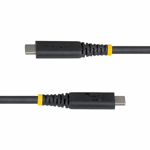 StarTech.com Câble USB4 de 50cm 40 Gbps Câble USB C Certifié USB IF PD 8K 60Hz4K 240Hz DP2.1 DP40 Gaine TPE Compatible Thunderbolt 4 Co - vue 4