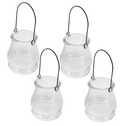 Cabilock 4piezas Jarrones De Duraderos Candelabro Colgante para Casa Floreros Hidropónicos Decorativos
