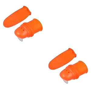 CORHAD 2 Stuks Tuin Duim Mes Vingerplant Fruitsnijder Siliconen Duimsnijder Separator Vingersnijder Voor Het Oogsten Van Planten Tuin Schaar Tuin Afscheider Vinger Bewaker Bloemenschaar