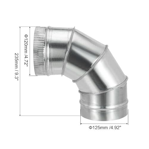 Coude à 90 Degrés de 5" pour Corriger les Angles Difficiles de Ventilation de Cheminée - 3