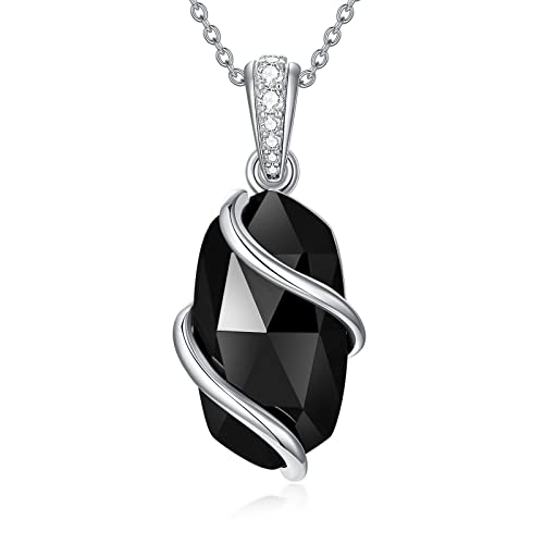 HPQQ Black Onyx Necklace for Women...