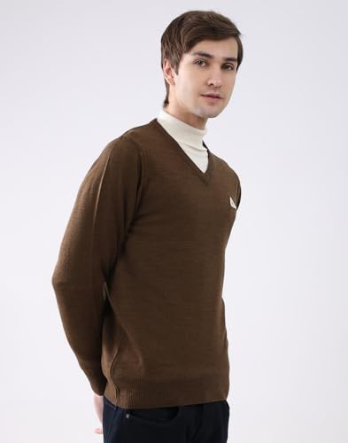 Image of Monte Carlo Men's Regular Fit Pullover | Solid V Neck Style | Full Sleeves Pull On | Warm & Stylish Winter Fashion Sweater | Winter Sweater for Men's