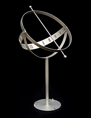 DanDiBo Sonnenuhr Edelstahl für den Garten 90 cm Rostfrei 96208 mit Säule Ausrichtbar Wetterfest Gartenuhr Modern Metall DanDiBo Sonnenuhr Edelstahl für den Garten 90 cm Rostfrei 96208 mit Säule Ausrichtbar Wetterfest Gartenuhr Modern Metall