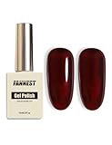 FANNEST Cherry Red Gel Nail Polish 15ml Dark Red Nail Polish No Wipe Soak Off Glossy UV Gel for Women Girls Manicure Salon Home