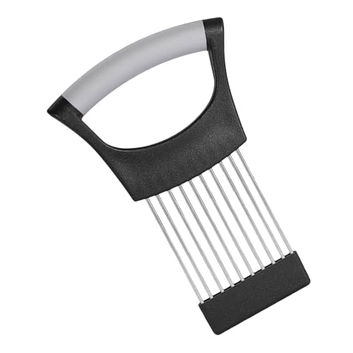 Xijobido Soporte para rebanadas de cebolla, cortador de verduras - Cortador de frutas para cocina - Soporte para cortar y picar alimentos apto para lavavajillas para cebolla, carne y limón