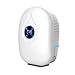 JLDN Mini Eléctrico Deshumidificador Silencioso, Filtro de Aire Secador Purificador con Ionizador Auto-Apagado Indicador LED,Blue