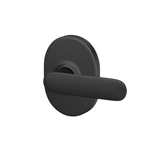 Schlage F10 DAV 622 RMN Davlin Door Lever with Remsen Trim, Hall & Closet Passage Lock, Matte Black by SCHLAGE - Image 7