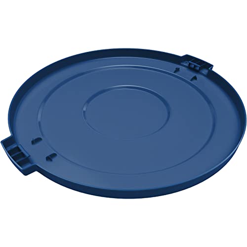 Image of SPARTA Bronco Lid for 20 Gal. Trash Can, Durable, Food-Safe, NSF and HACCP-Compliant, Lid for Commercial Use (Container Sold Separately - Fits Bronco Only), Polyethylene, 20 Gallon, Blue (Pack of 6)