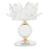 Bougeoir en cristal : il peut utilisé comme bougeoir de salle de bouddha, décoration de maison, décoration de temple, etc., décoration de bureau