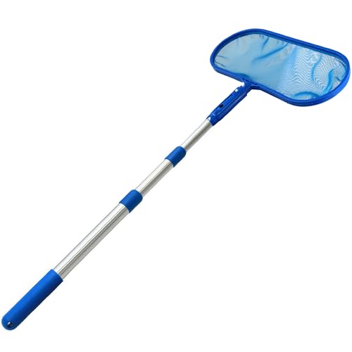 Crystals Pool Skimmer Net with Telescopic Pole – Fine Mesh for Pool, Pond, Spa