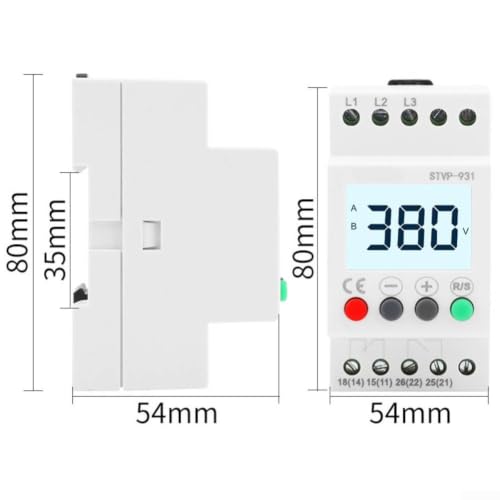 Protección de asimetría trifásica 380V con ajuste digital 2