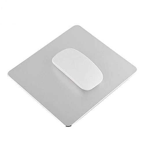 DIGIFLEX Tapete para ratón Aluminio-Antideslizante Metal-Impermeable Resistente y Duradero-Diseño Moderno y Elegante-Protección Mesa Juegos en casa-22x18cm-Plata | Ya disponible en tu tienda friki favorita! En mundofriki.es!