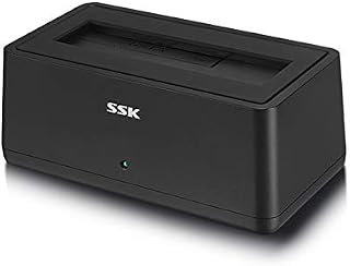SSK Hard Drive Docking Station USB 3.0 to SATA HDD/SSD Enclosure Adapterfor 2.5 & 3.5 Inch HDD SSD SATA, super speed up to 5Gbps, Support UASP no drivers needed(16TB Supports)