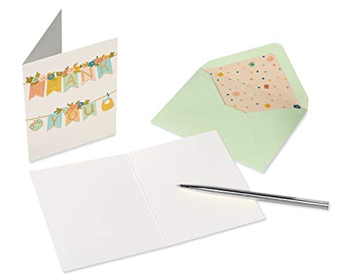 Image of Papyrus Baby Thank You Cards with Envelopes, Floral (20-Count)
