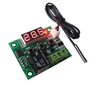 Image of Combo of XH-W1209 50~100 Digital Temperature Controller Thermostat With 3inch Fan + 12v 2amp Adapter + Alligator Clip - Combo Set