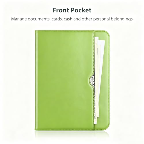 ProCase for iPad A16 11th Generation 11” 2025/iPad 10th Generation 10.9” 2022 with Pencil Holder, iPad 11/10 PU Leather Case Business Stand Cover Smart Folio with Hand Strap Front Pocket -Green — view 5