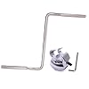 TUOREN Bass Drum Hoop Mount Cowbell Mounting Extension Bracket with Tom Drum Hoop Clamp, 10mm Diameter Cowbell Expansion Stand Z Shape Extension Rod for Cowbell Jam Block Tambourine #1