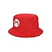 Super Mario Bros Mario Logo Men's Red Checkered Bucket Hat