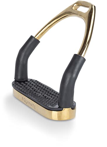 Sicherheitssteigbügel Equinate Fremont 12 cm Gold