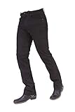  Unbekannt Landro - Herren Lederhose/Lederjeans aus echtem Wildleder (Nubuk) in diversen Farben (Schwarz, Braun, Mittelbraun, Olive Grün) (Braun, 38 Inch)
