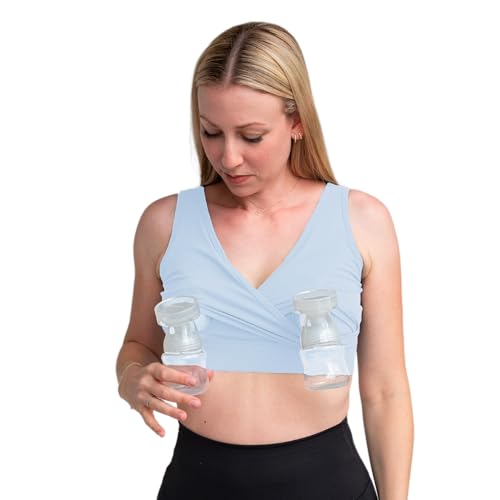 Image of Everyday Luxe Nursing & Hands-Free Pumping Bra - Nursing and Pumping Bra Fits All Standard Pump Flanges and Wearable Pumps