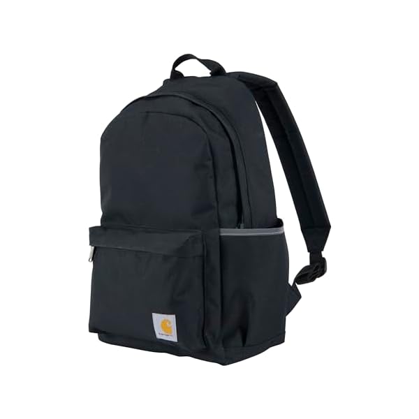 Carhartt 21L Classic Laptop Backpack, Water-Resistant Pack W/ 15" Laptop Sleeve and Organizational Compartments, Black