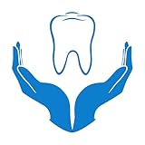 Schriftzug-Aufkleber „Zahnsymbol Zahnmedizin Kinderzahnklinik“ 81x83,1 cm wasserfest extragroß blau