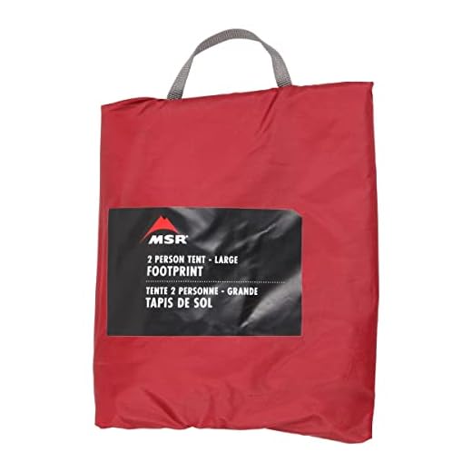 MSR Unisex universal 2 stora fotavtryck presenning, röd, stor 22 x 130 cm