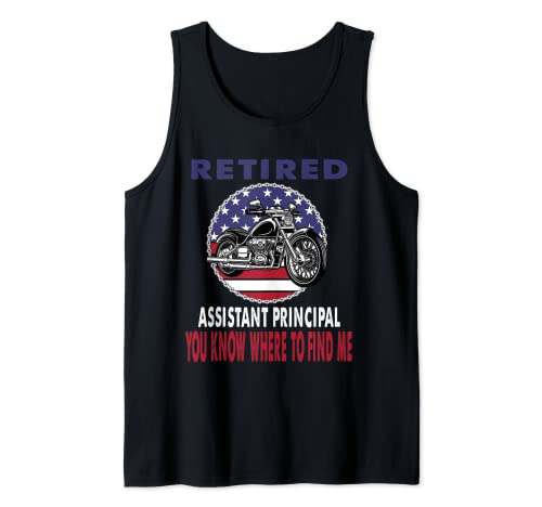Asistente retirado director Find Me Motorcycle Biker Camiseta sin Mangas