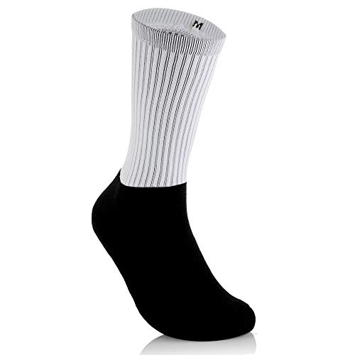Silky Socks Blank Athletic Socks - Sublimation Print Ready - 12 Pack (Black, Medium) #TOP23