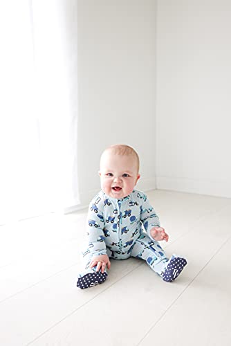 Posh Peanut Baby Rompers Pajamas - Newborn Sleepers Boy Clothes - Kids One Piece Pj - Soft Viscose From Bamboo (Construction Cars Footie Zippered, 9-12 Months) #TOP2