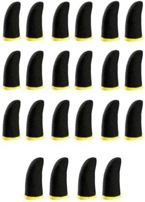 DUETMI (22 Piece Pubg Anti-Slip Thumb Yellow Sleeve, Slip-Proof Sweat-Proof Professional Touch Screen Thumbs Finger Sleeve for Pubg Mobile Phone Game Gaming Gloves Made up of Rare Material (11 Pair)-image-15
