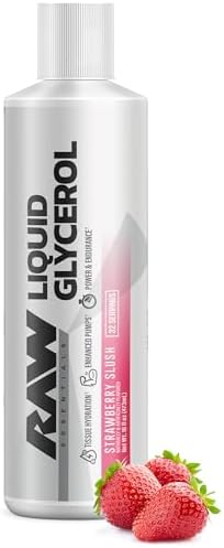 RAW Liquid Glycerol Workout Supplement 32 Servings Strawberry Slush