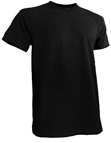 Styllion Big and Tall - Crew Neck Shirts - Heavy Weight - CSS151 (4XLT, Black)
