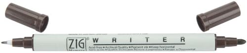 Zig Memory System Writer Dual Tip Marker, Chocolate