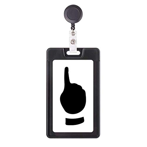 Porte-badge rétractable One Gesture avec silhouette noire pour carte de transport et entreprise