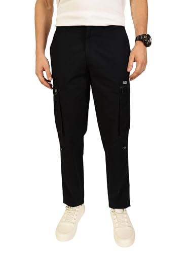 Image of Thomas Scott Men's | Solid | Light Weight | Breathable Fabric | 2 Zipper Pockets | Mid Rise | Regular Fit | Cotton Blend | Button Waist | Chino Trouser | Pants