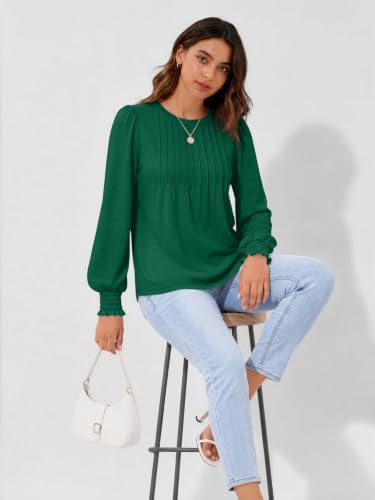 Image of AUTOMET Womens Long Sleeve Shirts Fall Blouses Tops Business Casual Outfits
