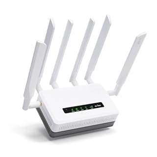 GL.iNet GL-XE3000 (Puli AX) 5G Router with Dual SIM Card Slot, Wi-Fi 6 Cellular Routers, Built-in Battery, Multi-WAN, VPN, OpenWrt, Secure 5G Router for Office, Retail, Events, Business