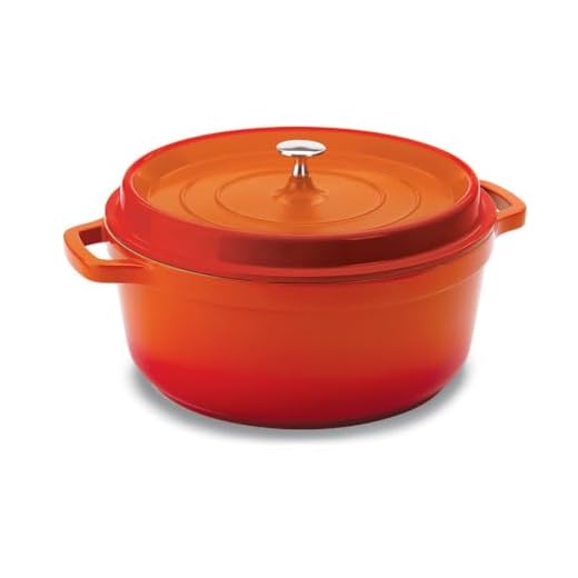 Casserole Round, Orange, 29.5 X 13 Cm, 6.8 L, Herces Pa9000-28L, Hercules