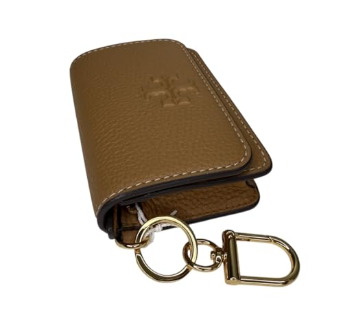 Tory Burch Women's Thea Texrured Leather Flap Card Case Wallet (Tiramisu)2