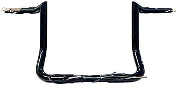 Dominator Industries 1 1/4" PRE-WIRED 10" Black Meat hook Bar Ape Hangers Compatible With Harley-Davidson Bagger Touring Electra - Handlebars for 2014-2023 Heated Grip Option