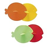 Gimex Deckel aus Silikon Fish Rainbow 4-Teilig