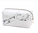 Produktbild EPISKEYER Cute Marble Federmäppchen für Mädchen Große Kapazität PU-Leder Kosmetiktasche Estuche School Office Supplies, Weiß