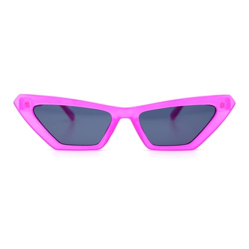 Sa106 A079-PK-BK-SS7839CRY Womens Neon Pop Color 80S Squared Cat Eye Sunglasses  thumb #4