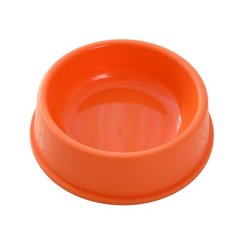 2026 Bols ronds en plastique pour chiens et animaux de compagnie pour chien et chat à bonbons pour le nettoyage facile (orange, 18 cm)