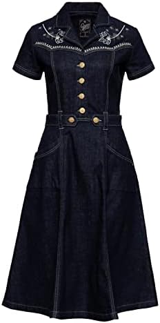 Queen Kerosin Denim jeansjurk voor dames, regular fit, Western