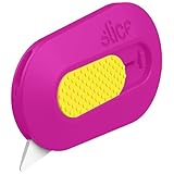 Slice Mini Box Cutter | Manual Retracting | Safe Ceramic Box Cutter Lasting 11x Longer than Metal | Box Opener | 1 Pack | Fuchsia