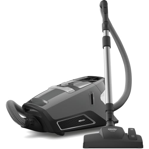 Miele 12034050 Blizzard CX1 Bagless Cylinder Vacuum Cleaner with Hygiene Lifetime Filter 890W PowerLine Motor and EcoTeQ Nozzle for Energy-Efficient Vacuuming Graphite Grey